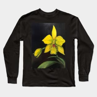 Yellow Orchidia Long Sleeve T-Shirt